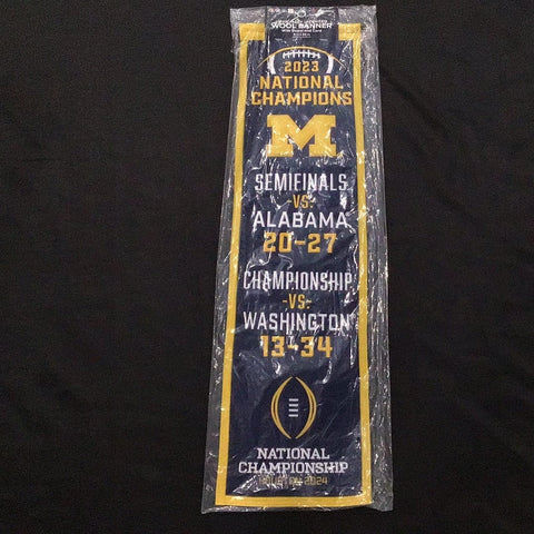 University of Michigan Wolverines 2023 Football National Champions Heritage Banner