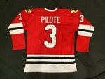Pierre Pilote #3 Chicago Blackhawks Autographed Jersey Certified