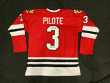 Pierre Pilote #3 Chicago Blackhawks Autographed Jersey Certified