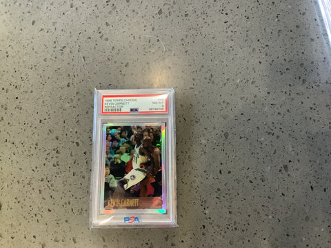 1996 Topps Chrome Kevin Garnett Refractor PSA 8 (8198)