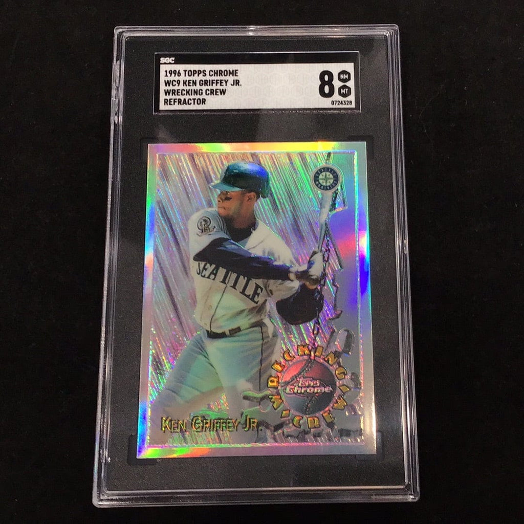 ken griffey jr graded cards 1996 Topps Chrome Ken Griffey, Jr. #WC9 Graded Card SGC 8 (4328) – Overtime Sports