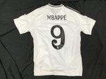 Real Madrid Kylian Mbappe 9 Youth 11-12Y Soccer Jersey NWT