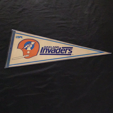 Oakland Invaders USFL 1982 Vintage Team Pennant