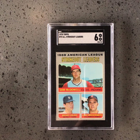 1970 Topps A.L. Strikeout Leaders SGC 6 (4758)