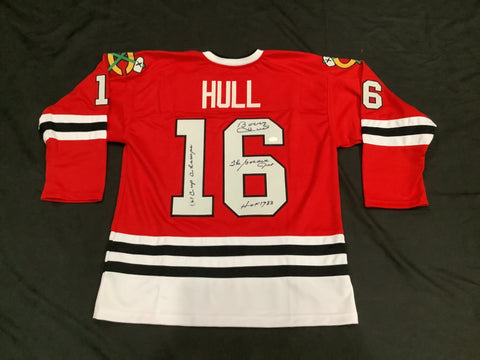 Bobby Hull #16/Chicago Blackhawks Autographed Jersey Certified