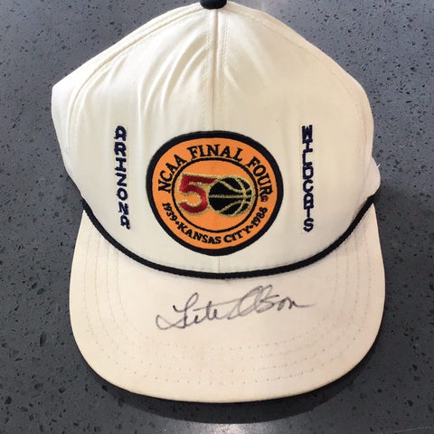 Lute Olsen Autographed NCAA 1988 Final Four 50th Anniversary Hat JSA Certified