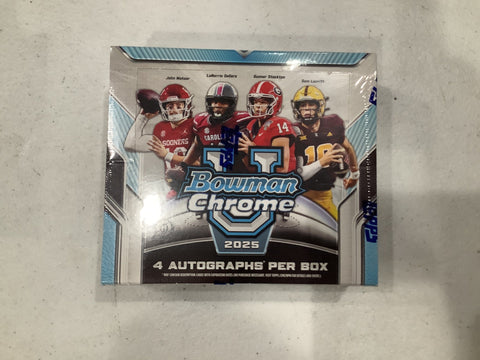 2025 Bowman Chrome University Football Jumbo Hobby Box