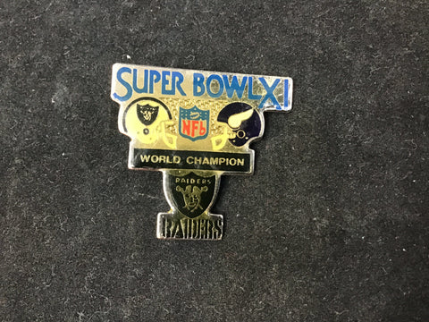Oakland Raiders vs. Minnesota Vikings Super Bowl XL Metal Pin