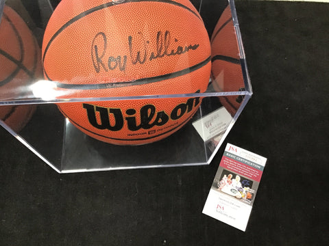 Roy Williams Autographed Basketball in UV Case JSA Certified