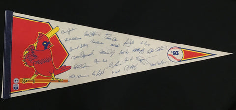 1993 St Louis Cardinals Team Signed Vintage Pennant
