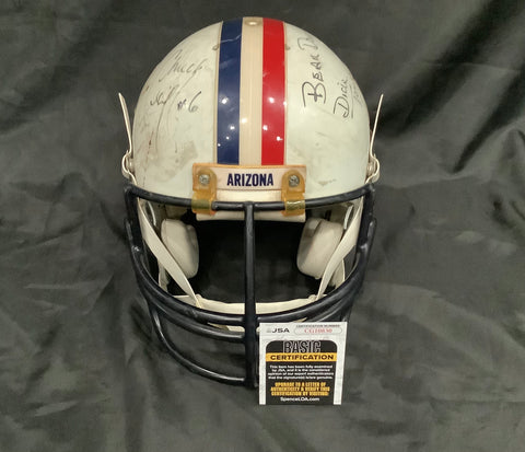 Dick Tommy & Chuck Cecil Autographed Player Worn Helmet
