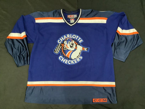 Charlotte Checkers Hockey Jersey Mens XXL