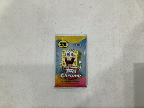 2025 Topps Chrome Spongebob 25th Anniversary Blaster Box Pack