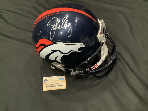 John Elway Denver Broncos Autographed Replica Helmet