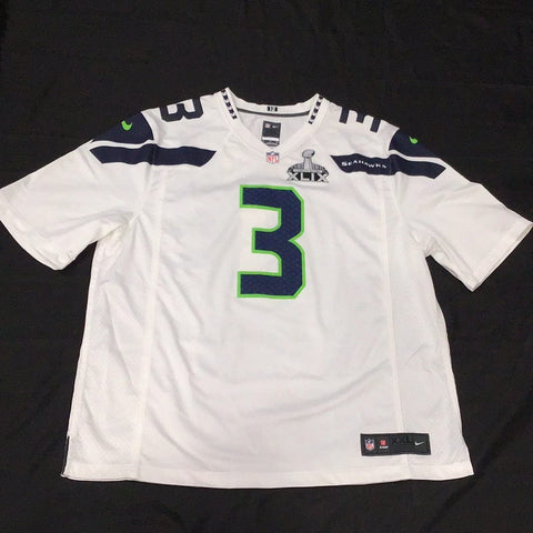 SEATTLE SEAHAWKS RUSSELL WILSON #3 SUPER BOWL XLIX NIKE FOOTBALL JERSEY  YOUTH SM |