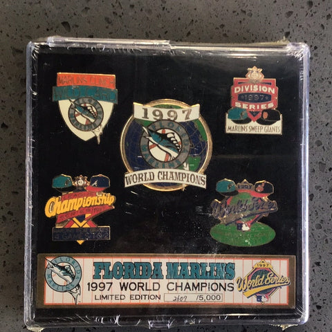 1997 Florida Marlins World Champions Sealed Pin Set