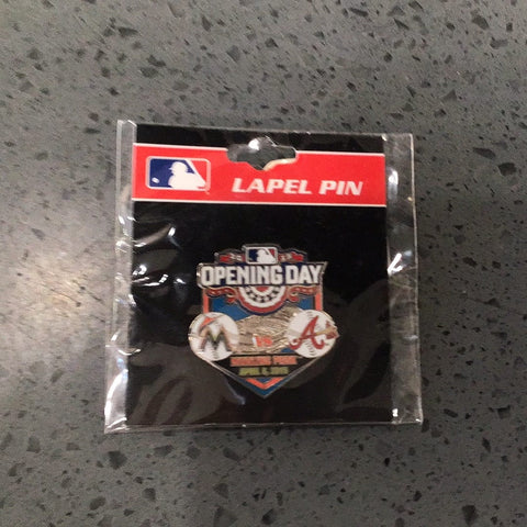 Miami Marlins vs Atlanta Braves Opening Day Pin