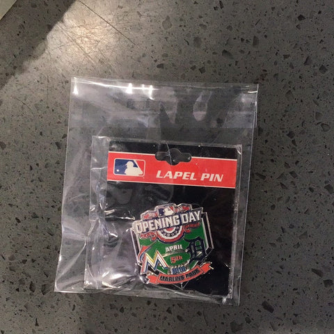 Opening Day 2016 Marlins vs Tigers Pin