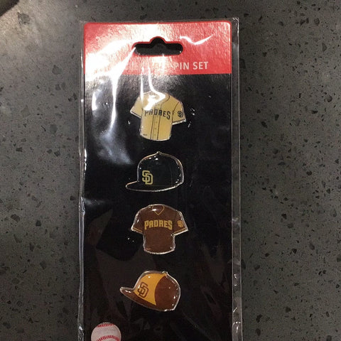 San Diego Padres Set Of Four Pins