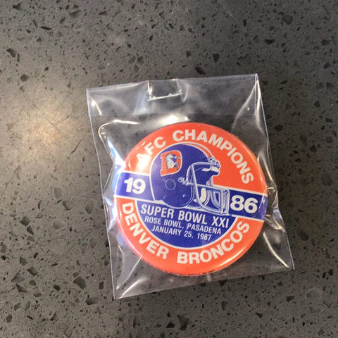 Denver Broncos 1986 AFC Champions Small Button