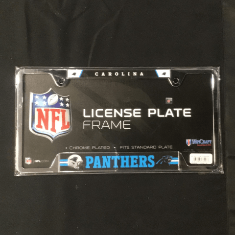 License Plate Frame - Football - Carolina Panthers