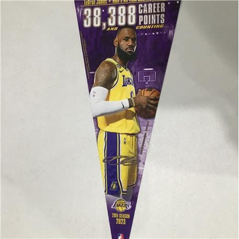 Los Angeles Lakers - Player Pennant - LeBron James All Time Scoring Record