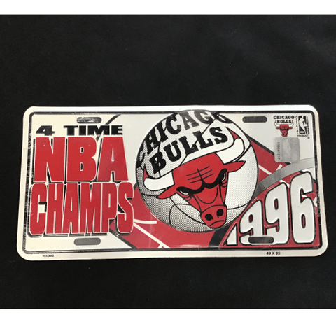 Team License Plate - Chicago Bulls - 1996 4-time Champs