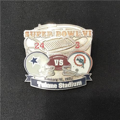 Super Bowl VI Dallas Cowboys v. Miami Dolphins - Football - Pin