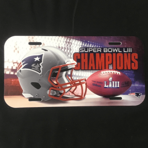 License Plate - Football - New England Patriots Super Bowl