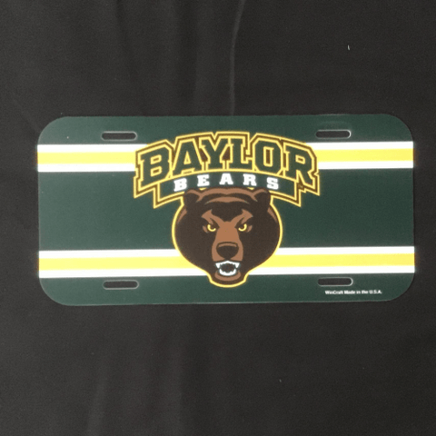 License Plate - College - Baylor Bears