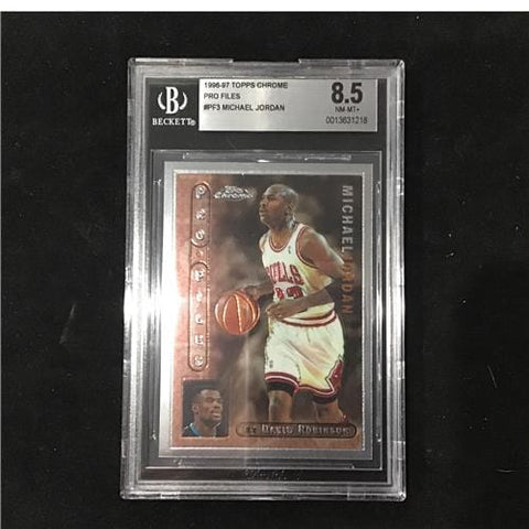 1996-97 Topps Chrome Pro Files #PF3 Michael Jordan - Graded Card - Beckett 8.5