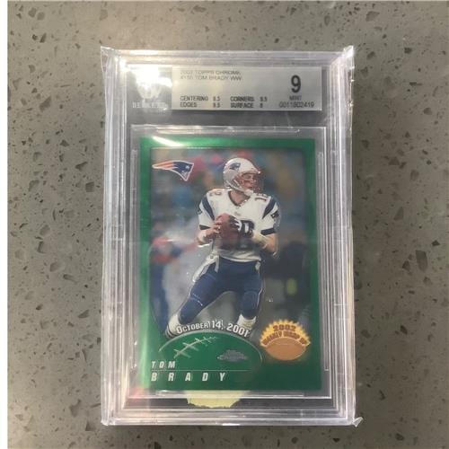 2002 Topps Chrome #150 Tom Brady WW - Graded Card - Beckett 9 (2419) –  Overtime Sports