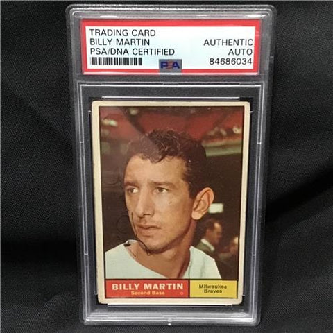 Trading Card Billy Martin - Authentic  Auto- PSA (6034)