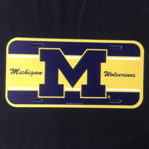License Plate - College - University of Michigan Wolverines