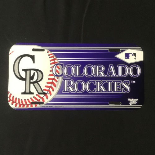 License Plate - Baseball - Colorado Rockies – Overtime Sports