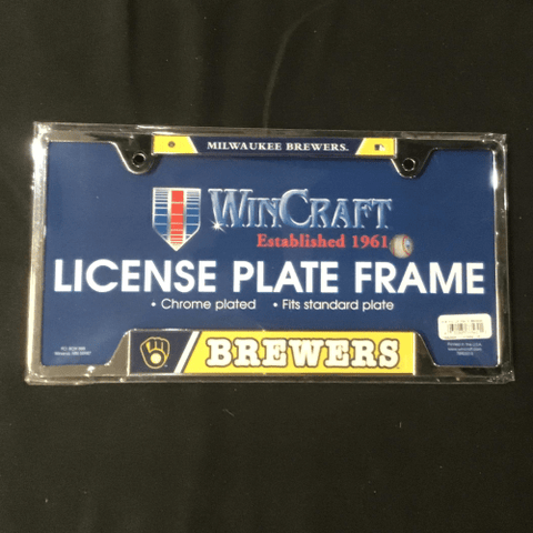 License Plate Frame - Baseball - Milwaukee Brewers