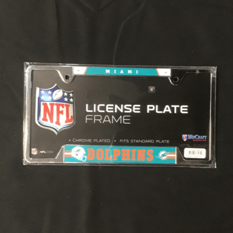 License Plate Frame - Football - Miami Dolphins