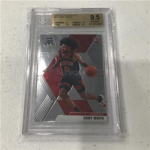 Coby White - Graded Card - 2019-20 Mosaic Rookie Beckett 9.5