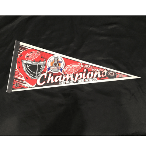 Team Pennant - Hockey - Detroit Red Wings 1997 & 1998 Stanley Cup Champions