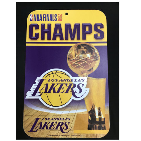 11x17 Plastic Sign - LA Lakers - 2020 NBA Finals Champs