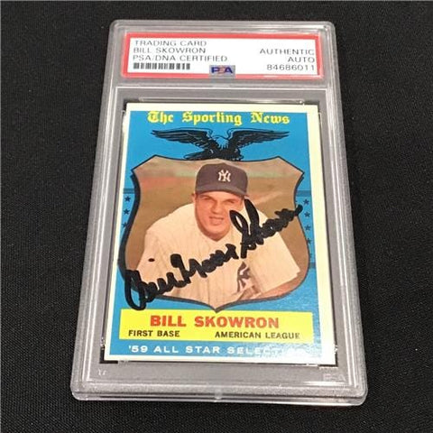 1959 All Star Collection #554 Bill Skowron - Authentic  Auto- PSA - 6011