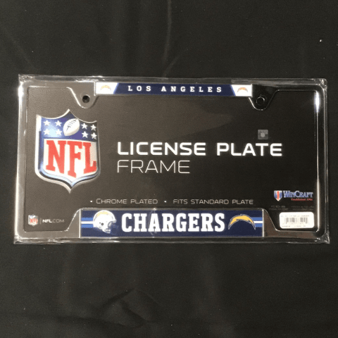 License Plate Frame - Football - LA Chargers