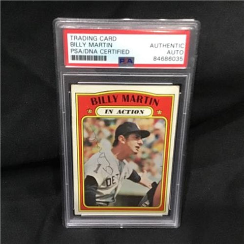 Trading Card Billy Martin - Authentic  Auto- PSA (6035)