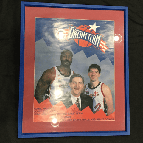 Jerry Sloan - Autographed Framed Poster - Dream Team