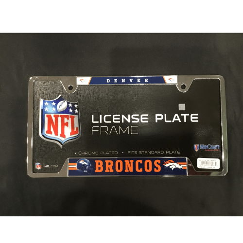 License Plate Frame Football Denver Broncos – Overtime Sports