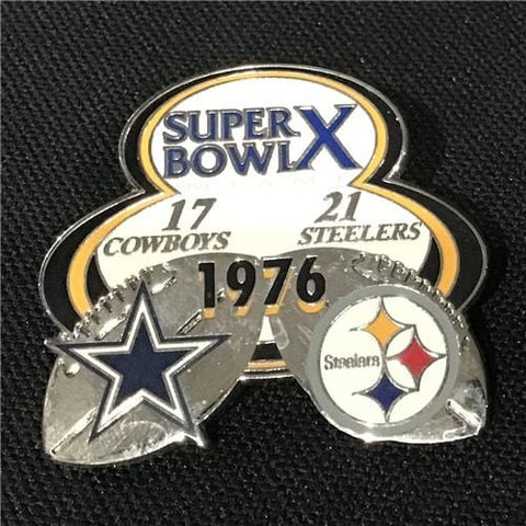 Pittsburgh Steelers Super Bowl X Champions - Football - Pin - 1976 Final Score