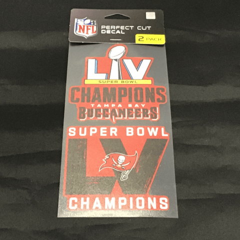 2 Pack 4x4 Decal - Football - Tampa Bay Buccaneers Super Bowl Champions