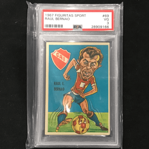 1967 Crack Figuritas Sport #69 Raul Bernao - Graded Card - PSA 3 VG