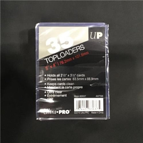 UltraPro 3” x 4” Regular Toploader 35 pack (35pt)