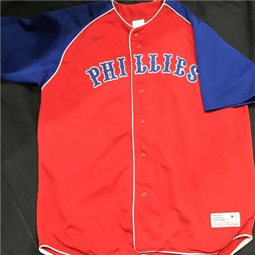 True Fan genuineMLB Philadelphia Phillies #25 Jim Thome Red Stitch Jersey,  XL